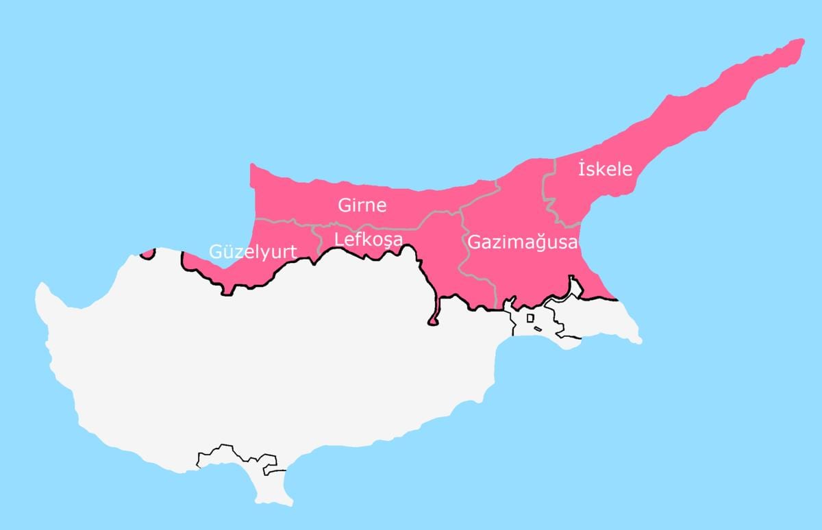 Χάρτης της Κύπρου χωρίζεται