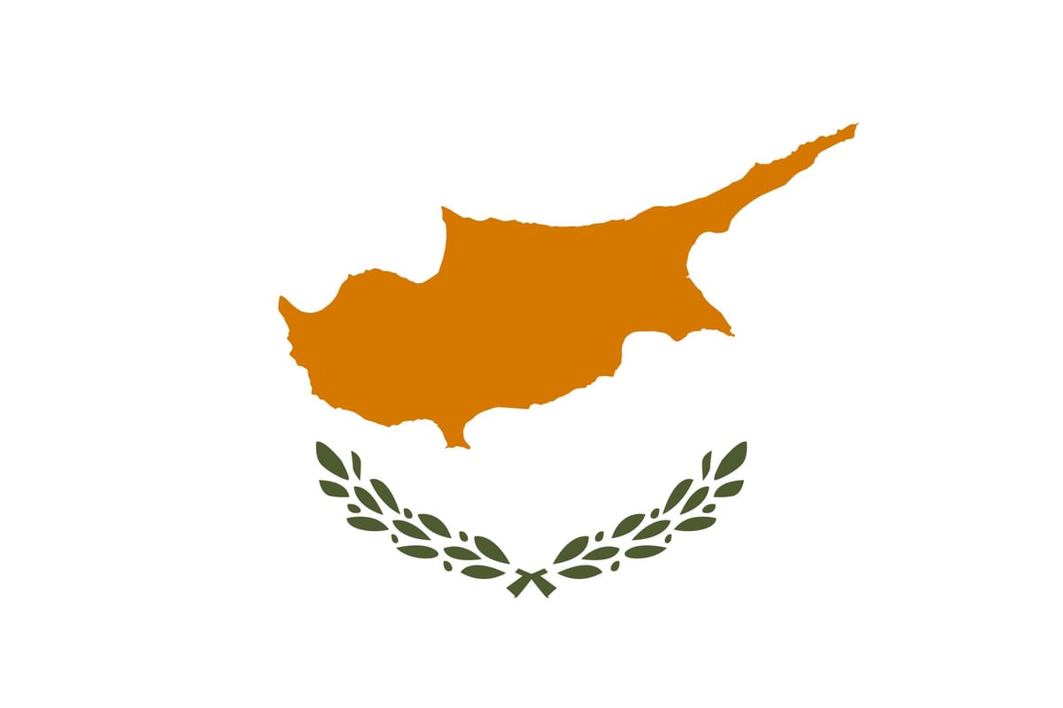 Χάρτης σημαία της Κύπρου