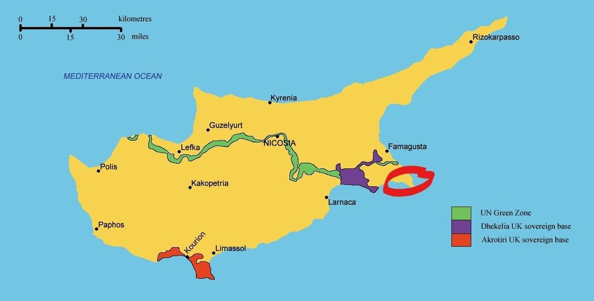 Χάρτης της κάππαρης Κύπρο