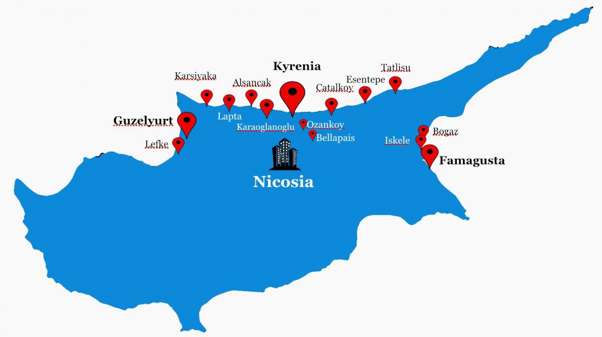 βόρεια Κύπρος οδικό χάρτη