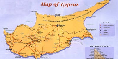 Την κύπρο προορισμούς διακοπών χάρτης