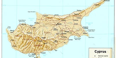 Χάρτης της Κύπρου ήπειρο