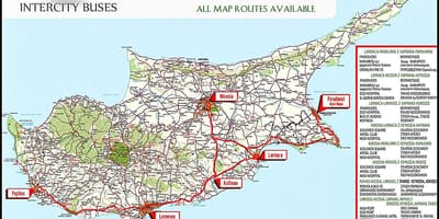 Η κύπρος χάρτη διαδρομών