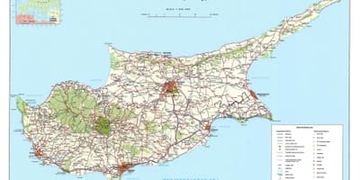 Χάρτης της Κύπρου στα αξιοθέατα