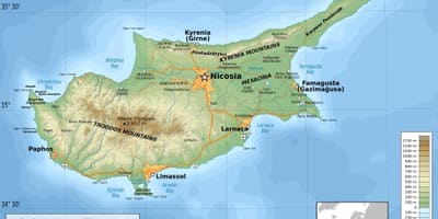 Η κύπρος γεωγραφία χάρτης