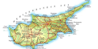 Χάρτης της λάπηθος βόρειας Κύπρου