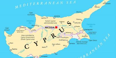Χάρτης που δείχνει την Κύπρο